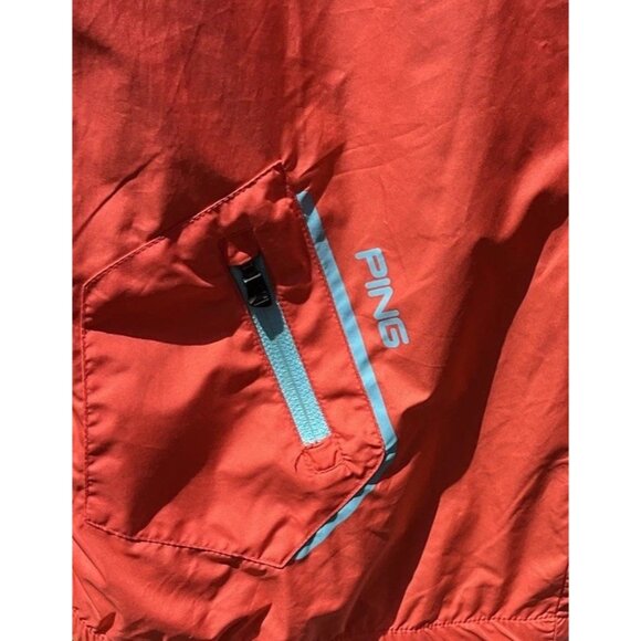 Ping Lightweight Golf Jacket Full Zip Sensorwarm Bright Orange Women's Large - Picture 11 of 15